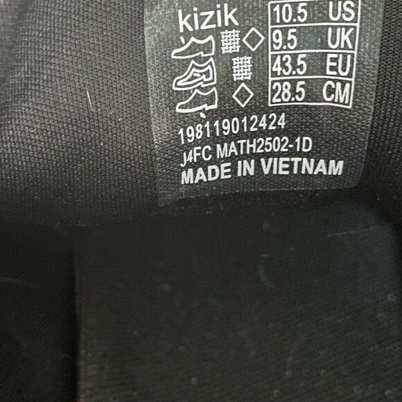 Kizik Athens J4FC MATH2502-1D Black Black Outsole Mens Athletic Sneaker Sz 10.5 - Picture 7 of 7